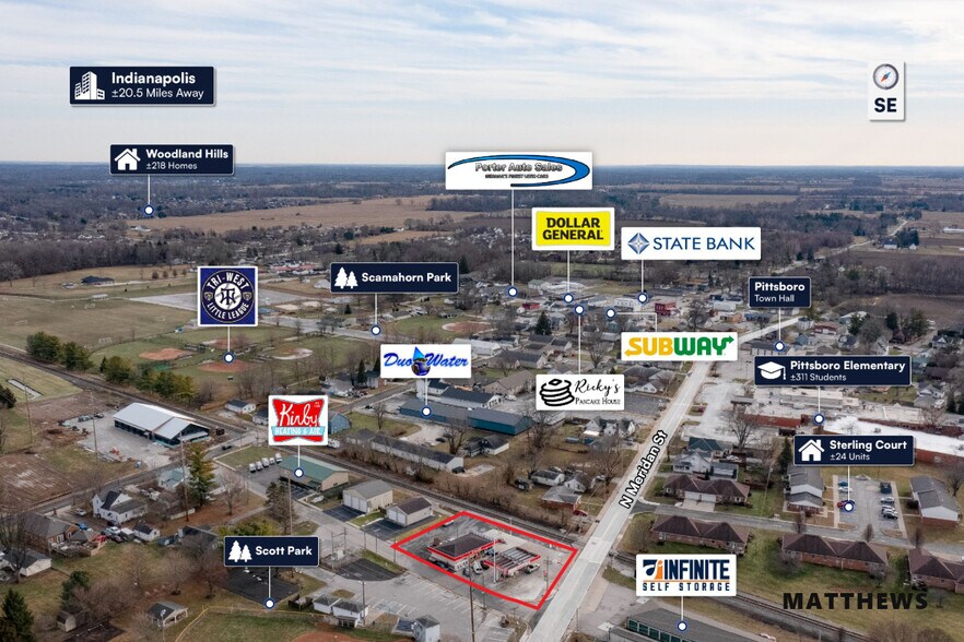 301 N Meridian St, Pittsboro, IN à vendre - Photo du bâtiment - Image 3 de 3