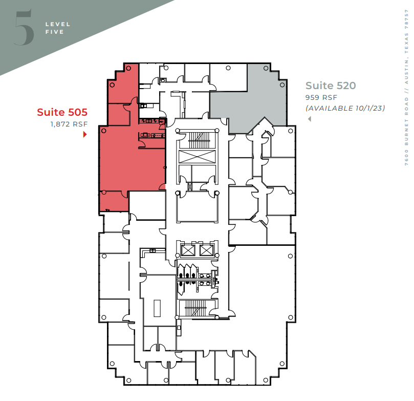 7600 Burnet Rd, Austin, TX à louer Plan d  tage- Image 1 de 1