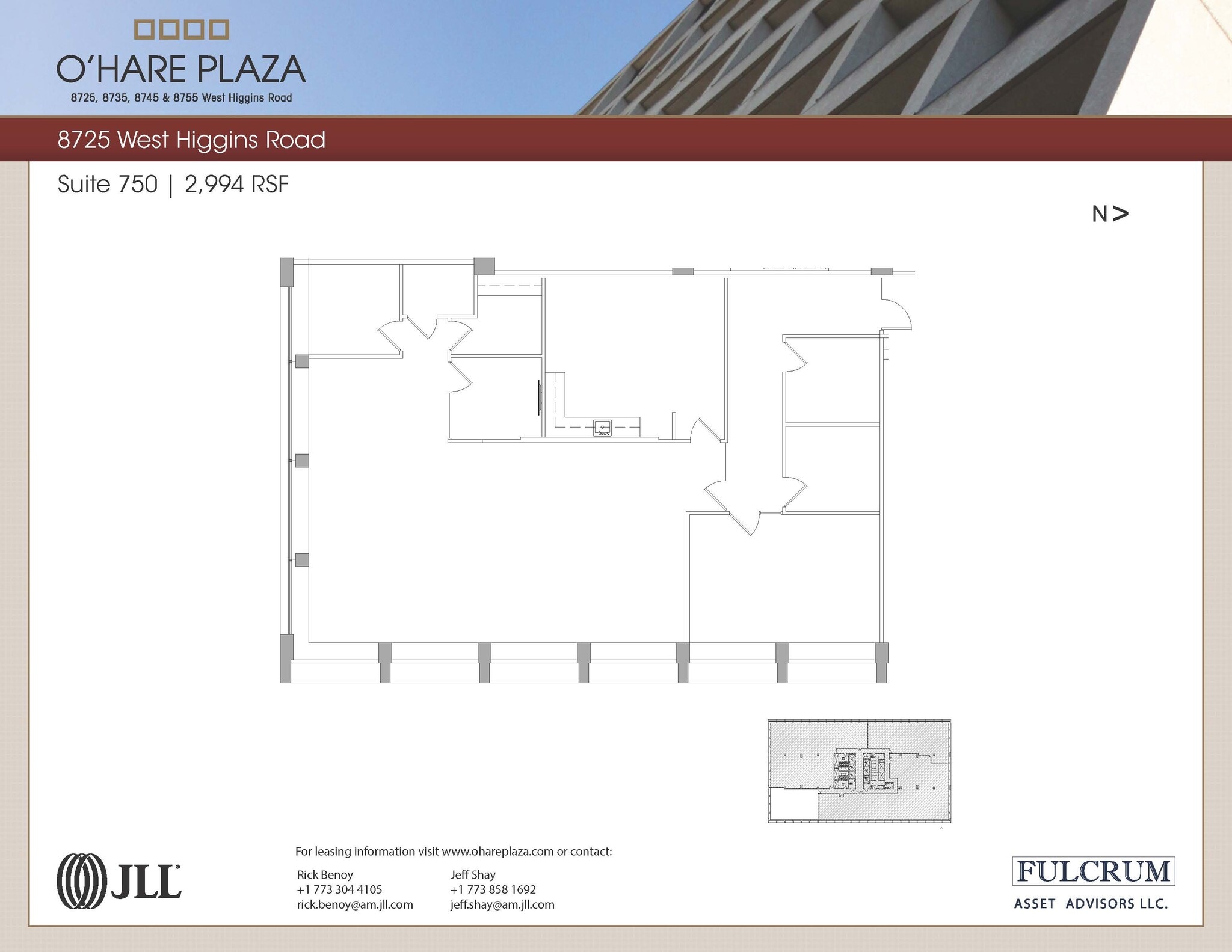 8725 W Higgins Rd, Chicago, IL à louer Plan d’étage- Image 1 de 1