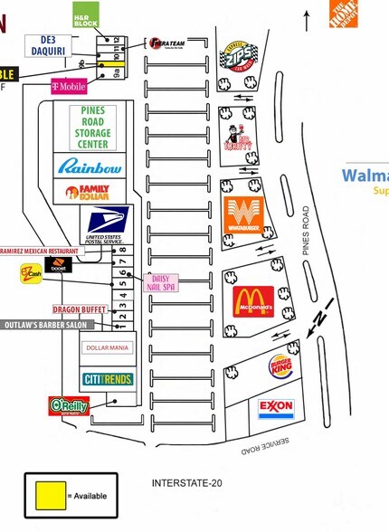 6723 Pines Rd, Shreveport, LA à louer - Plan de site - Image 3 de 3