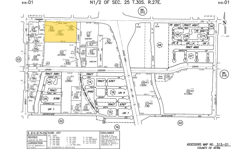 3001 Panama Ln, Bakersfield, CA for lease - Plat Map - Image 3 of 3