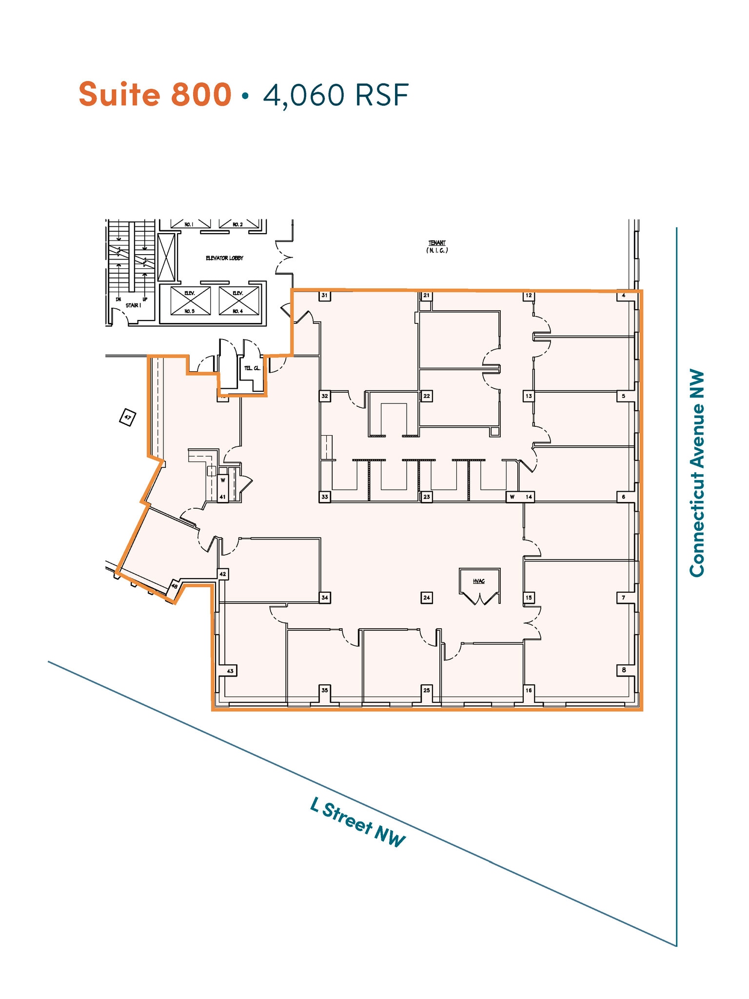 1100 Connecticut Ave NW, Washington, DC à louer Plan d’étage- Image 1 de 1