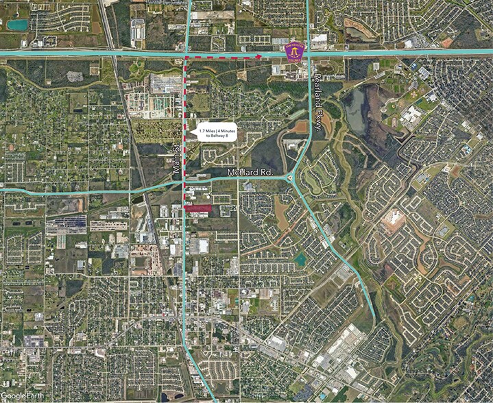 1613 Main st, Pearland, TX à louer - Aérien - Image 3 de 7
