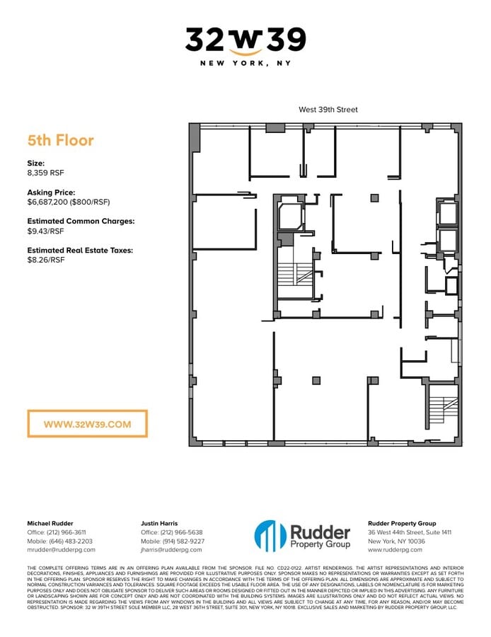 32 W 39th St, New York, NY 10018 - Unit OFF5 - - Floor Plan - Image 1 of 1
