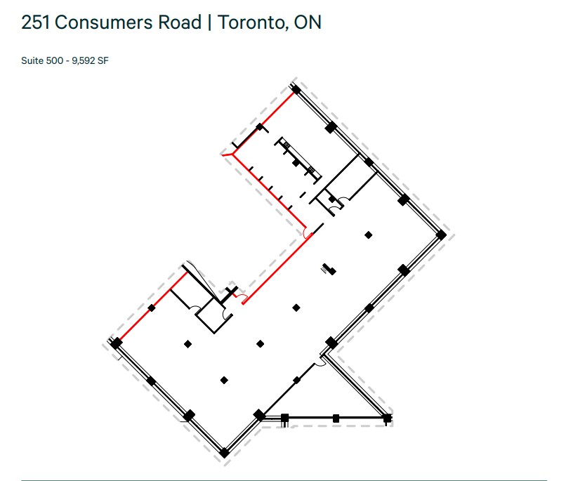 245 Consumers Rd, Toronto, ON à louer Plan d’étage- Image 1 de 1