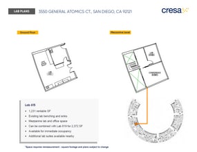 3550 General Atomics Ct, San Diego, CA à louer Plan d’étage- Image 1 de 1