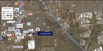 SEC Genoa Red Bluff & Space Center Blvd, Houston, TX - Aerial map view