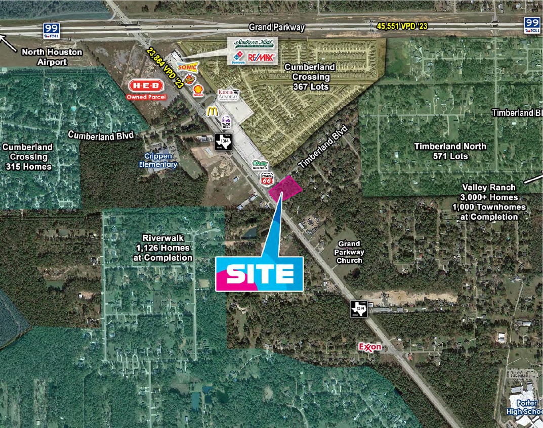 FM 1314 & Timberland Blvd, Porter, TX for sale Primary Photo- Image 1 of 4