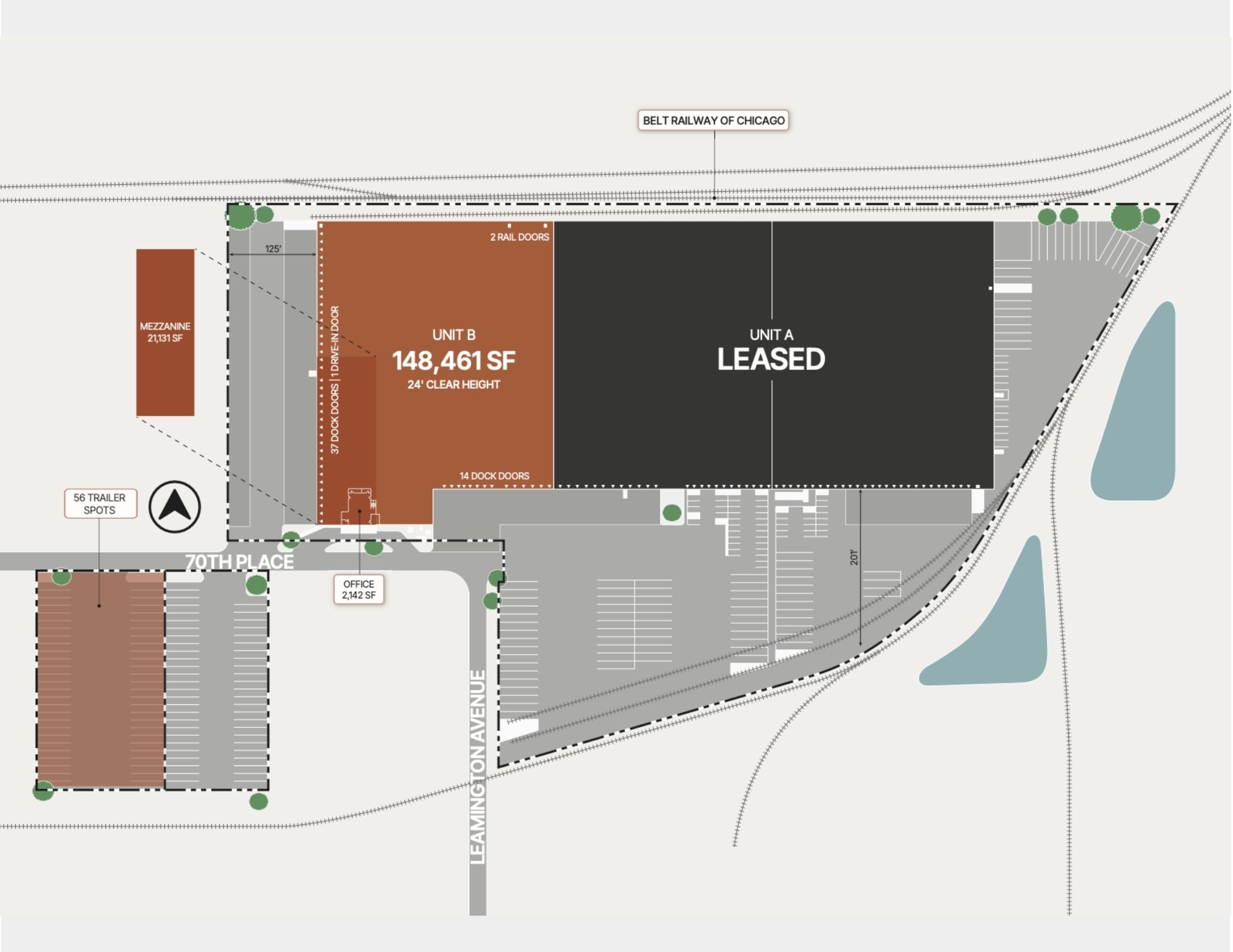 5100 W 70th Pl, Bedford Park, IL for lease Site Plan- Image 1 of 1