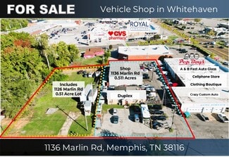 Plus de détails pour 1136 Marlin Rd, Memphis, TN - Commerce de détail à vendre