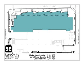 411 Smith St, Houston, TX à louer Plan d  tage- Image 1 de 1