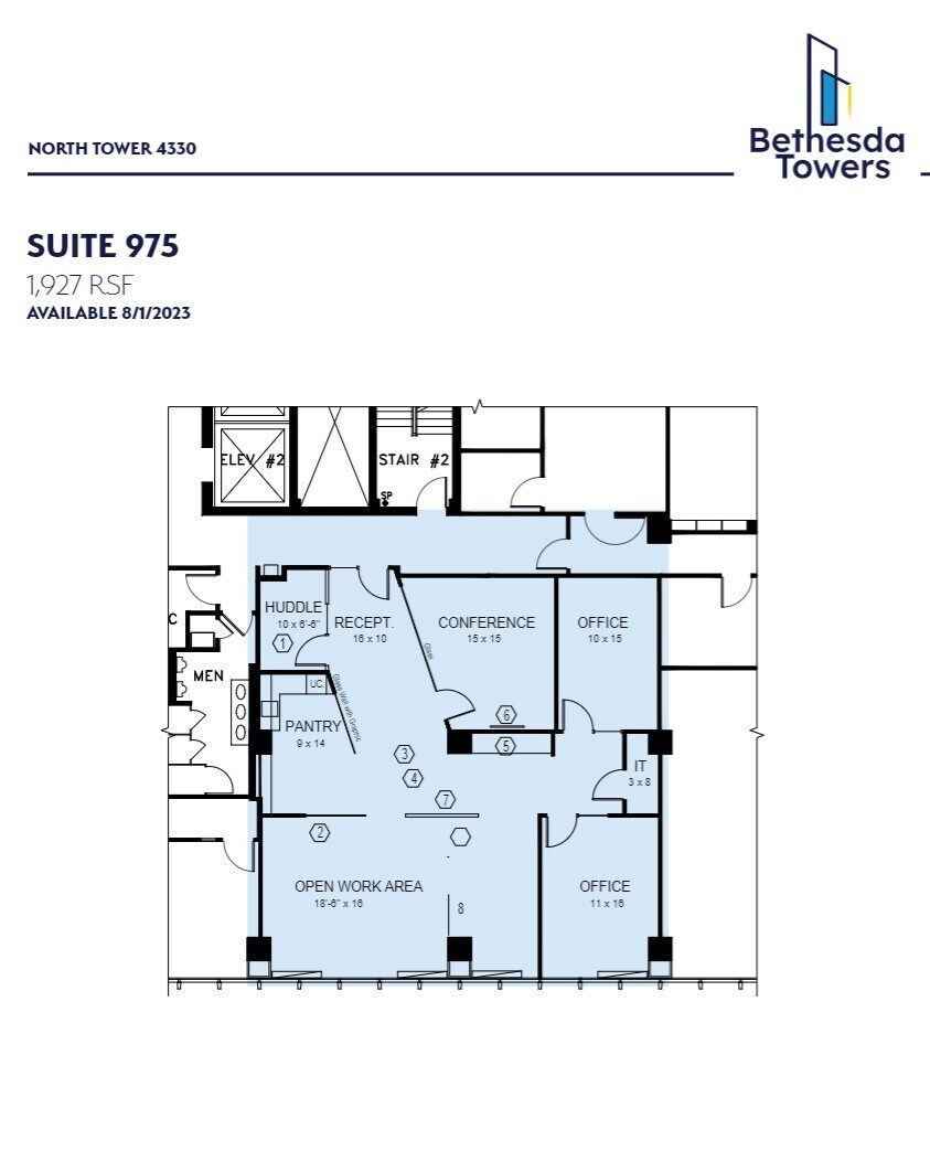 4340 East-West Hwy, Bethesda, MD for lease Floor Plan- Image 1 of 5