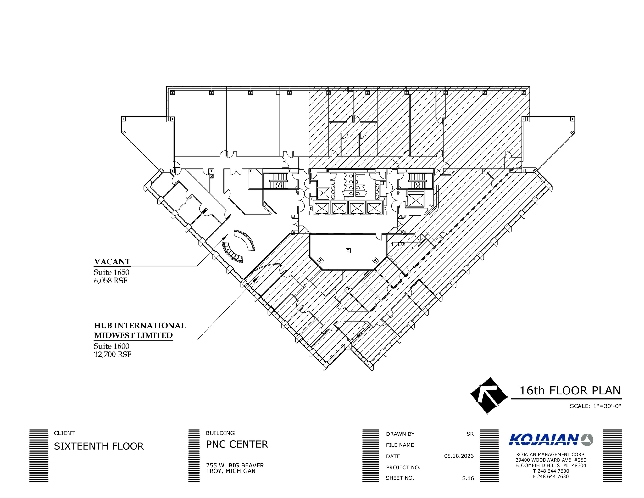 755 W Big Beaver Rd, Troy, MI à louer Plan d’étage- Image 1 de 1