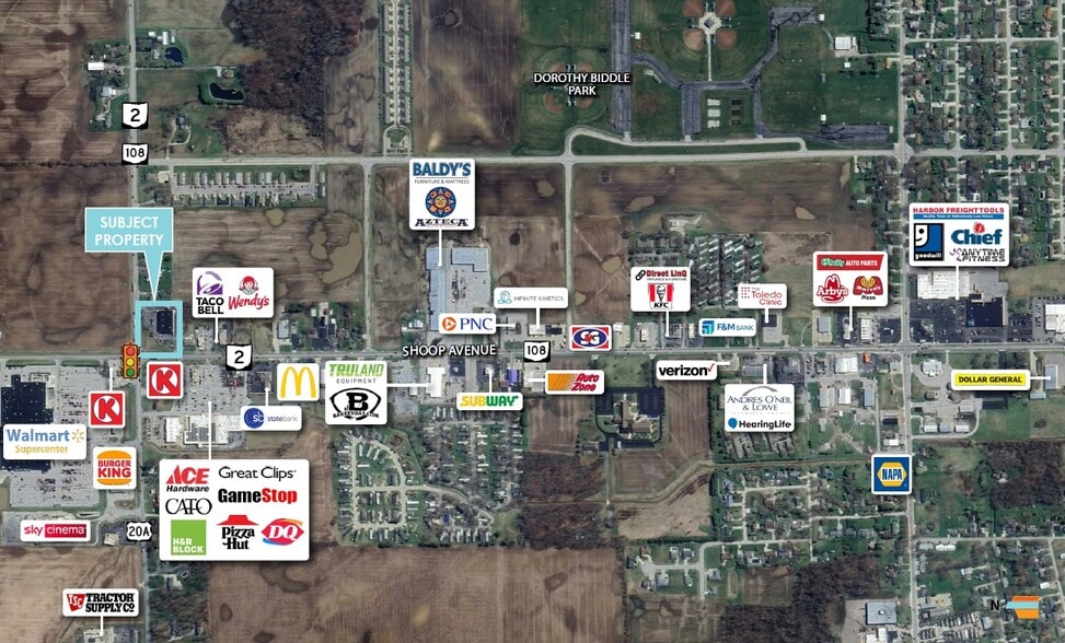 1496 N Shoop Ave, Wauseon, OH for sale - Aerial - Image 3 of 9