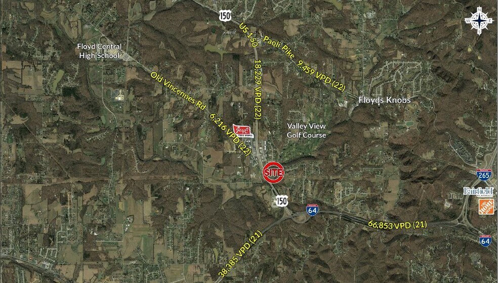4699 Old Vincennes rd, Floyds Knobs, IN for sale - Aerial - Image 2 of 3