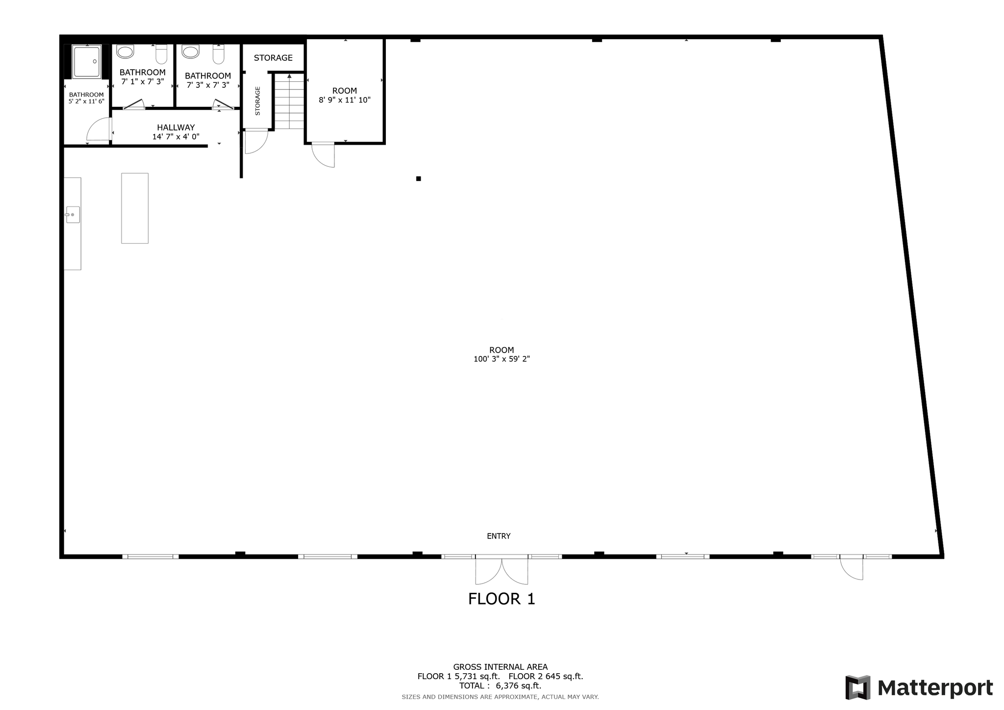 4077-4081 Redwood Ave, Los Angeles, CA à louer Plan d’étage- Image 1 de 3