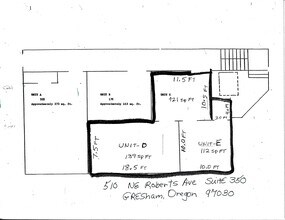 510 NE Roberts Ave, Gresham, OR for lease Floor Plan- Image 1 of 3