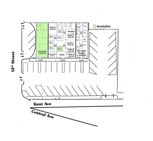 1121-1125 Kent Ave NW, Albuquerque, NM à louer - Plan de site - Image 2 de 4