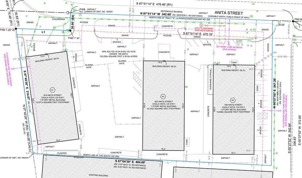 819 Anita St, Chula Vista, CA à louer - Plan de site - Image 2 de 9