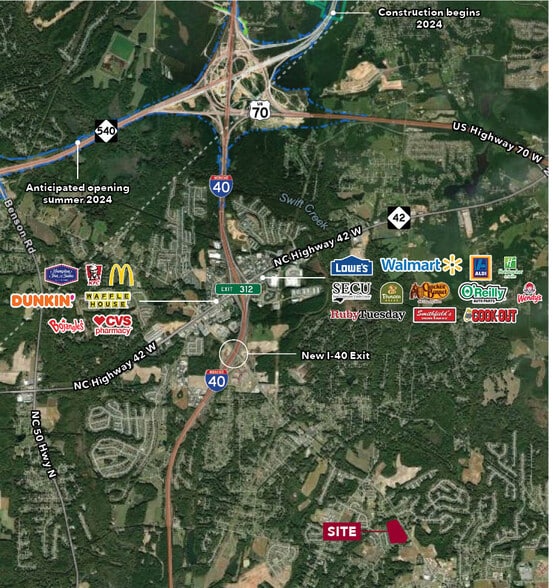 9563 Cleveland Rd, Clayton, NC à vendre - Aérien - Image 2 de 3