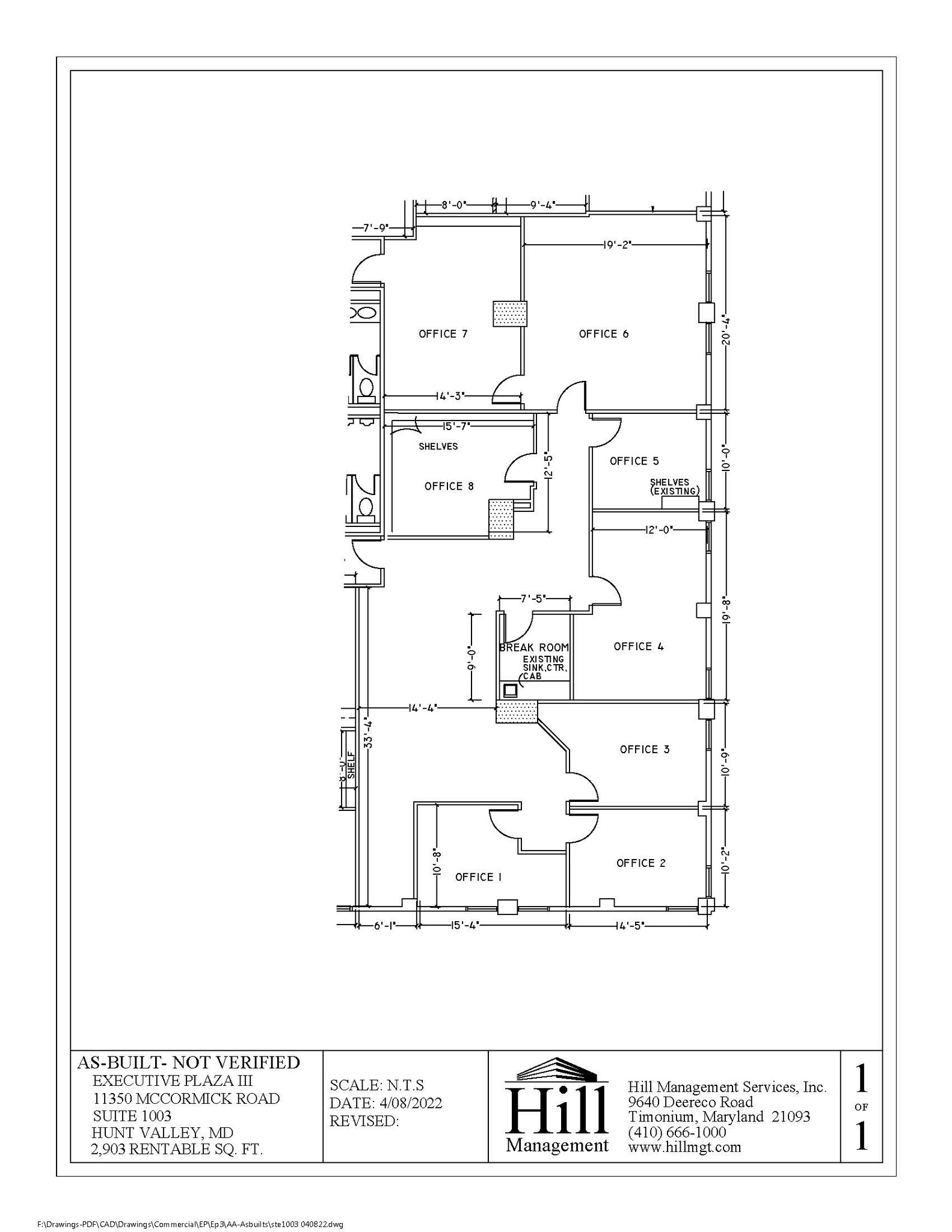 11350 McCormick Rd, Hunt Valley, MD à louer Plan d’étage- Image 1 de 1