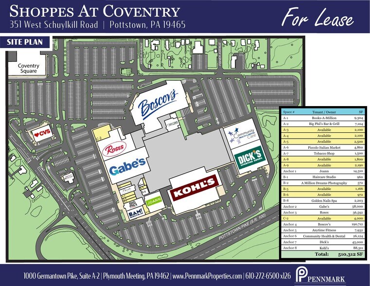 Route 724, Pottstown, PA à louer - Plan de site - Image 2 de 4