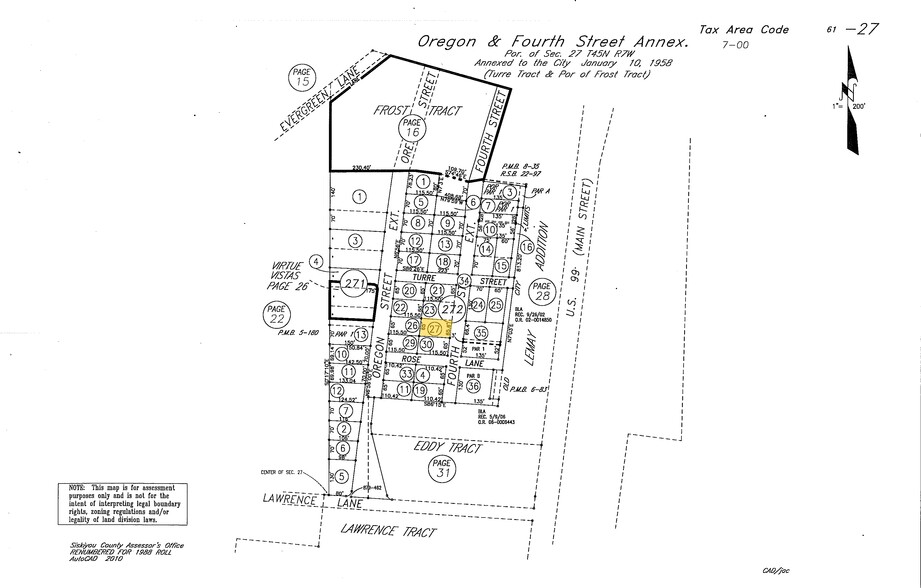 1012 4th St, Yreka, CA for sale - Plat Map - Image 1 of 1