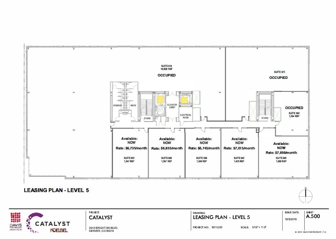 3513 Brighton Blvd, Denver, CO à louer Plan d’étage- Image 1 de 2