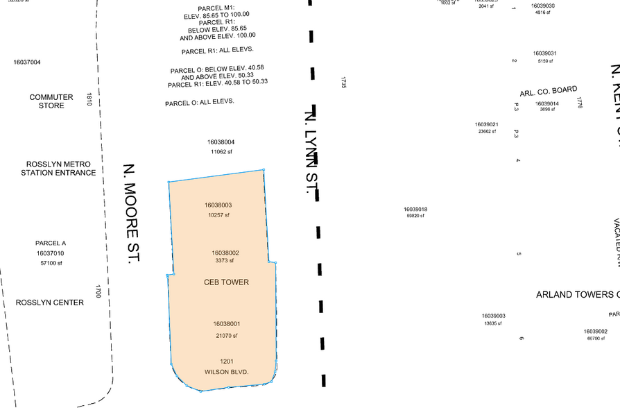 1201 Wilson Blvd, Arlington, VA à louer - Plan cadastral - Image 2 de 5