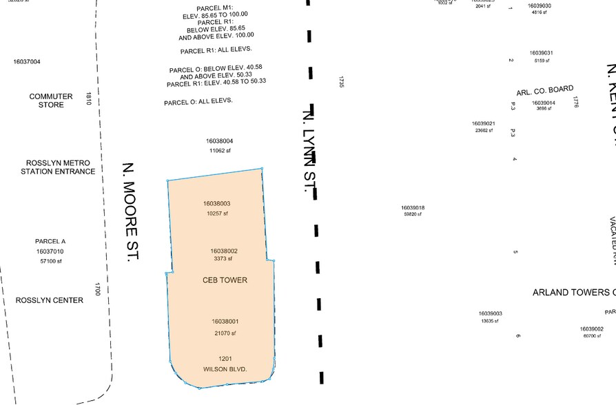 1201 Wilson Blvd, Arlington, VA for lease - Plat Map - Image 2 of 5