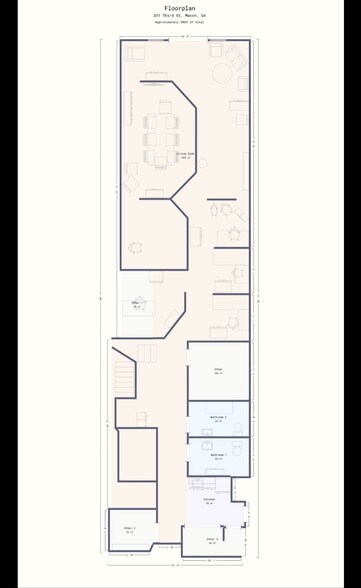 341 3rd St, Macon-Bibb, GA à vendre - Plan d’étage - Image 3 de 16