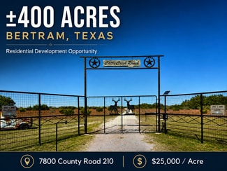 More details for 7800 County Road 210, Bertram, TX - Land for Sale