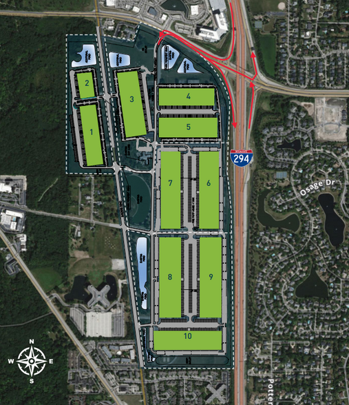 SWC of I-294 & Willow Rd, Northbrook, IL à louer - Plan de site - Image 2 de 3