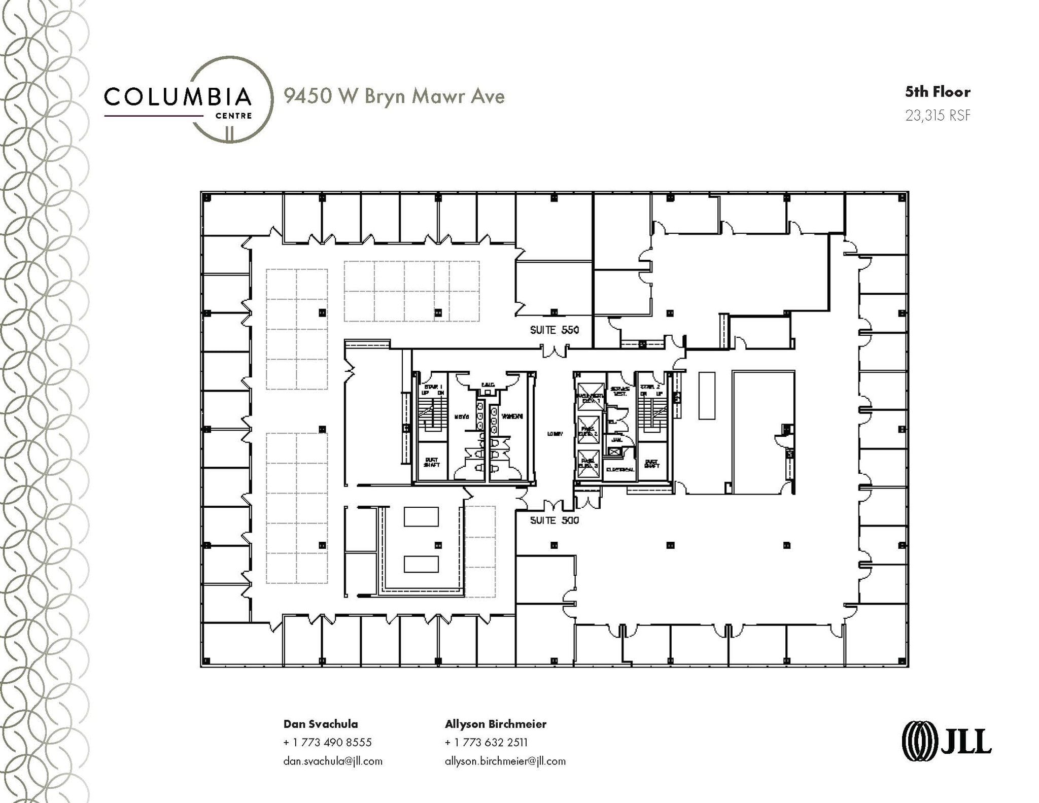 9450 W Bryn Mawr Ave, Rosemont, IL à louer Plan d’étage- Image 1 de 1