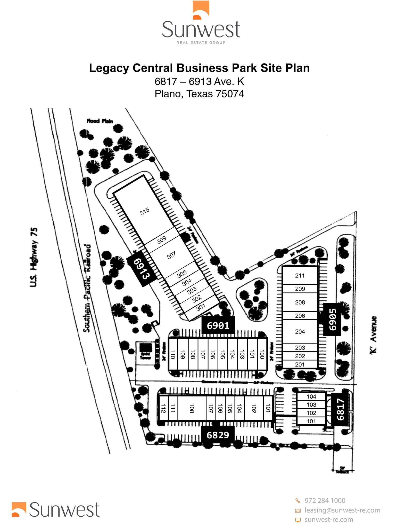 6901 K Ave, Plano, TX à louer Plan de site- Image 1 de 2