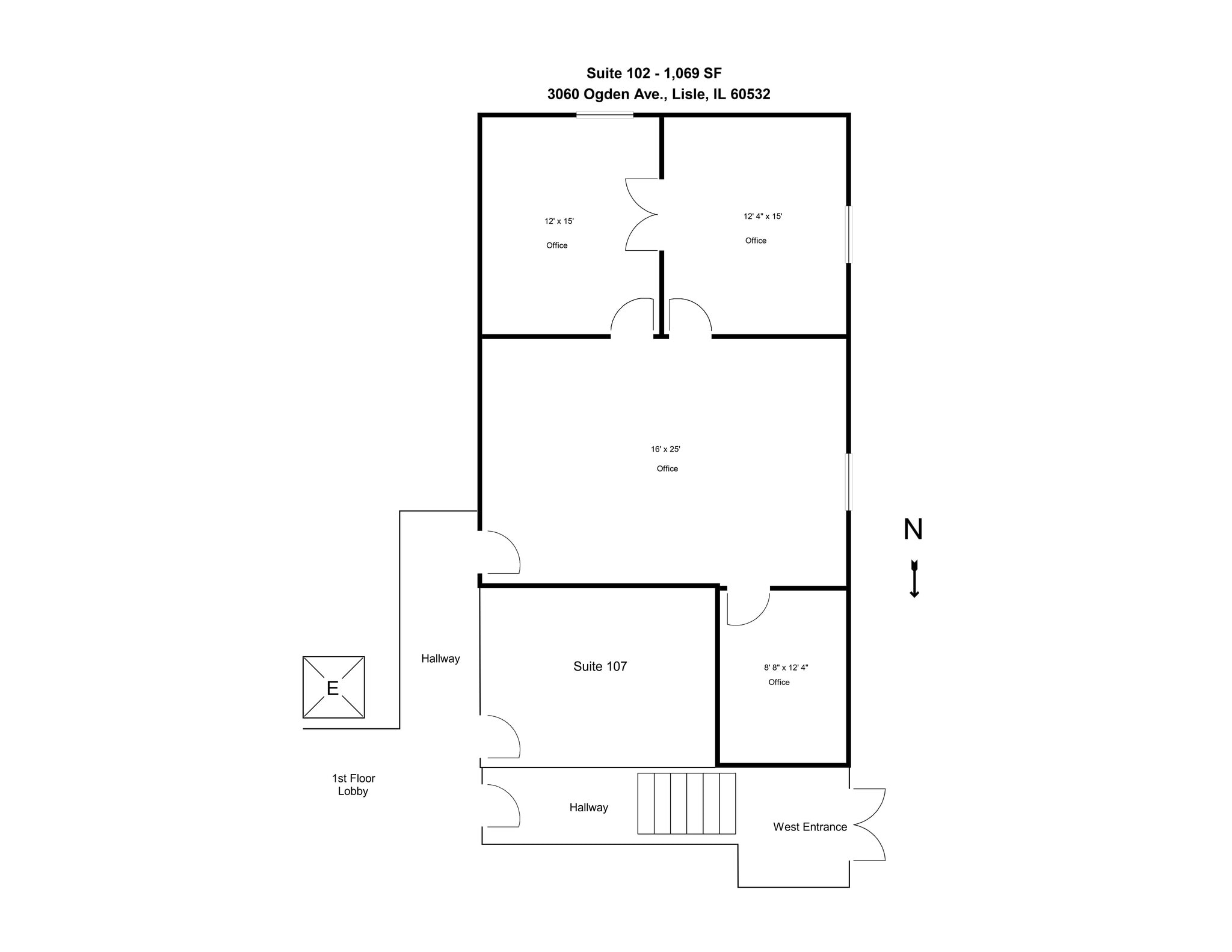 3060-3080 Ogden Ave, Lisle, IL à louer Plan de site- Image 1 de 1