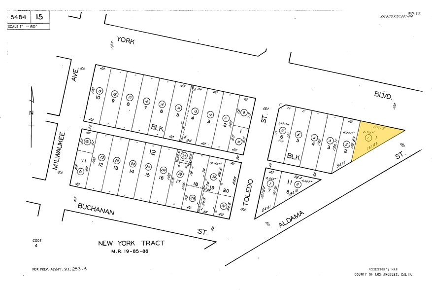 5924-5930 York Blvd, Los Angeles, CA for lease - Plat Map - Image 2 of 6