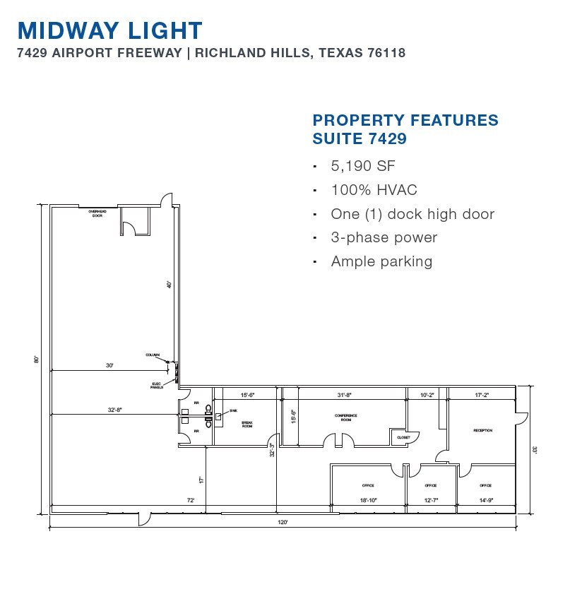 7450-7470 Dogwood Park, Richland Hills, TX for lease Floor Plan- Image 1 of 1