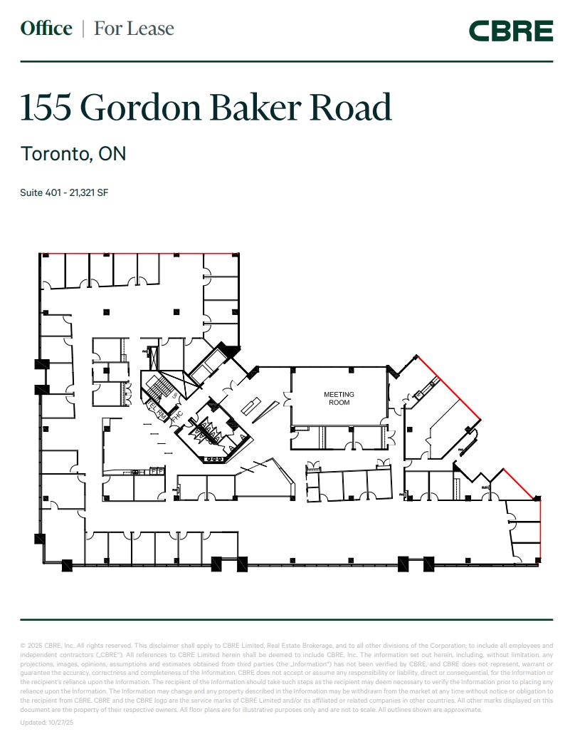155 Gordon Baker Rd, Toronto, ON à louer Plan d’étage- Image 1 de 1