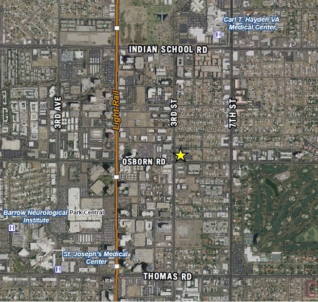 300 E Osborn Rd, Phoenix, AZ for lease - Aerial - Image 3 of 4