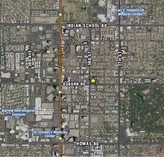 300 E Osborn Rd, Phoenix, AZ - AERIAL  map view