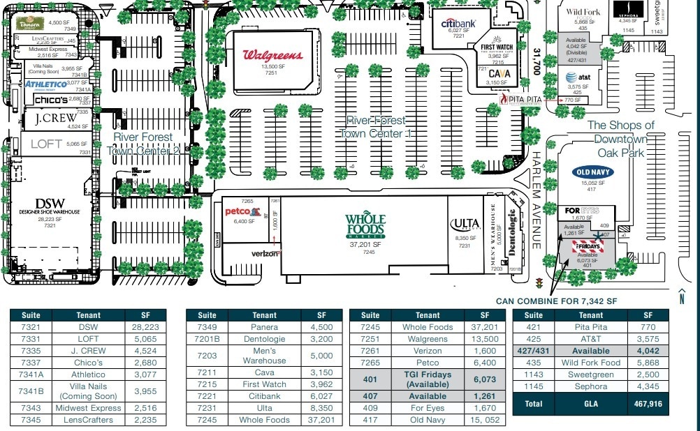 7217-7249 Lake St, River Forest, IL for lease Site Plan- Image 1 of 2