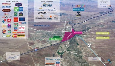 E Offenhauser, Winnemucca, NV - AÉRIEN  Vue de la carte - Image1