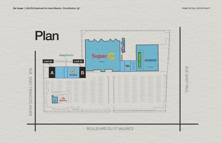 600-850 Du Saint-Maurice Boul, Trois-Rivières, QC for lease - Site Plan - Image 3 of 3