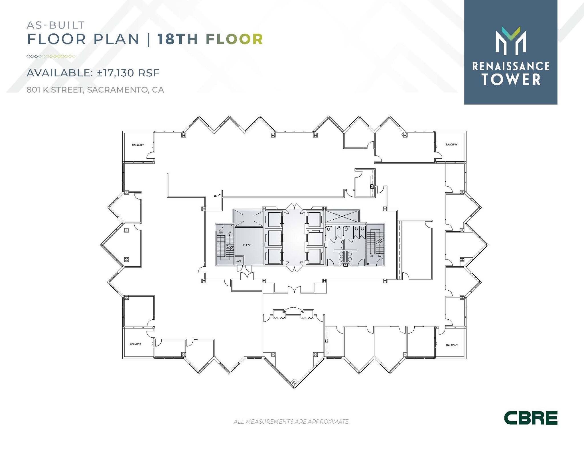 801 K St, Sacramento, CA à louer Plan d’étage- Image 1 de 2