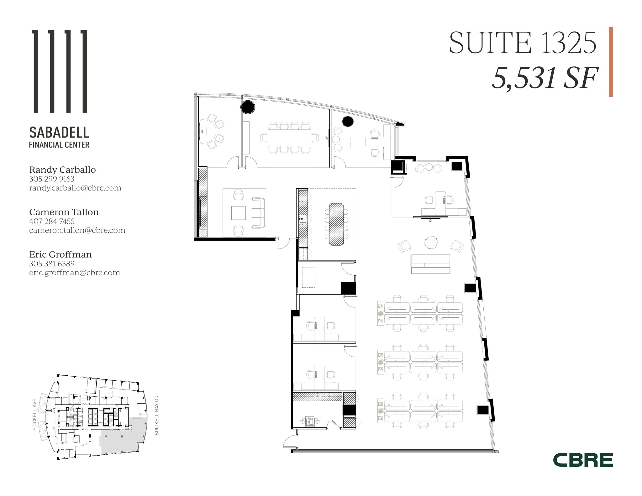 1111 Brickell Ave, Miami, FL à louer Plan de site- Image 1 de 1