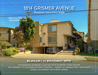 Plus de détails pour 1814 Grismer Ave, Burbank, CA - Multi-résidentiel à vendre