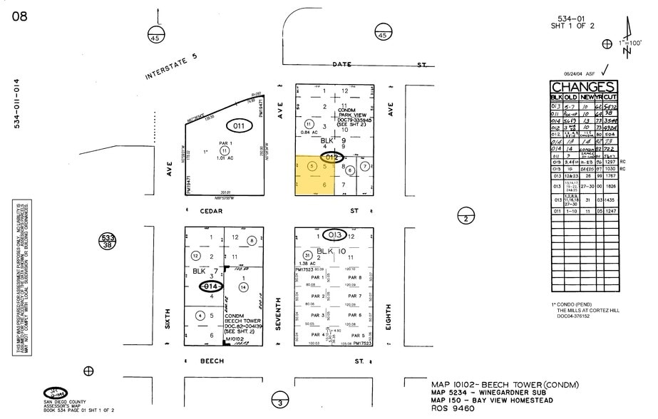 712 Cedar St, San Diego, CA for sale - Plat Map - Image 3 of 3