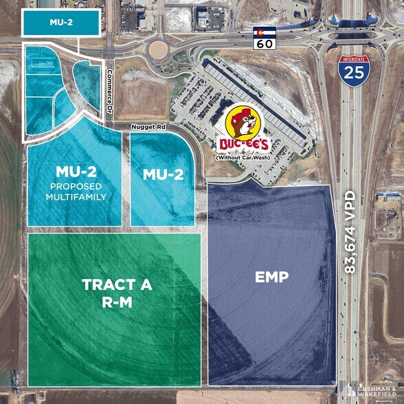 SWC I-25 & Highway 60, Johnstown, CO à vendre - Aérien - Image 2 de 3