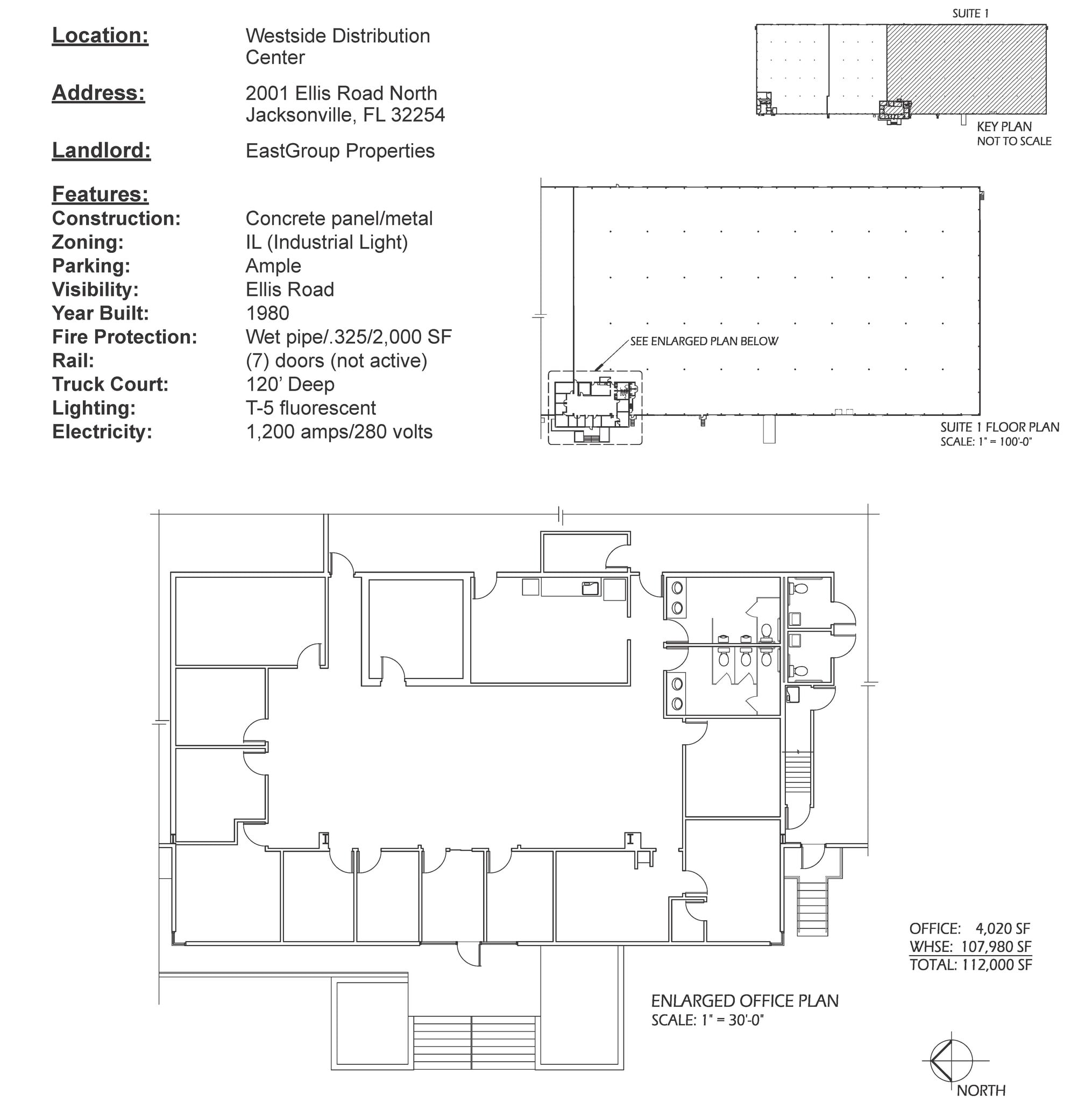2001-2003 Ellis Rd N, Jacksonville, FL à louer Plan d’étage- Image 1 de 1